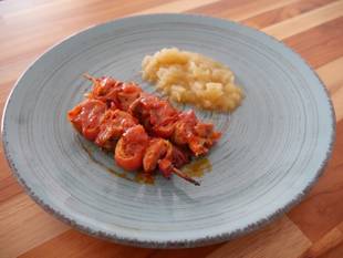 Imagen de Pinchos de Cerdo con Salsa Agridulce